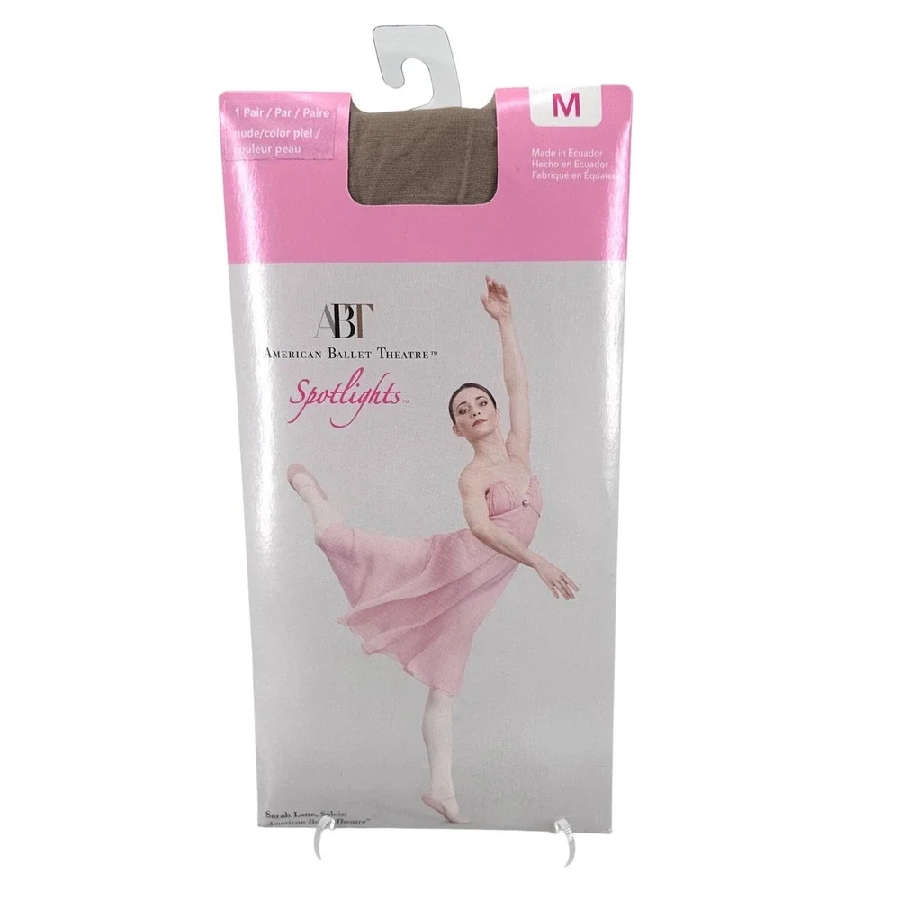 American Ballet Theatre Spotlights Dance Tights Nude Girls Size M 1 Pair